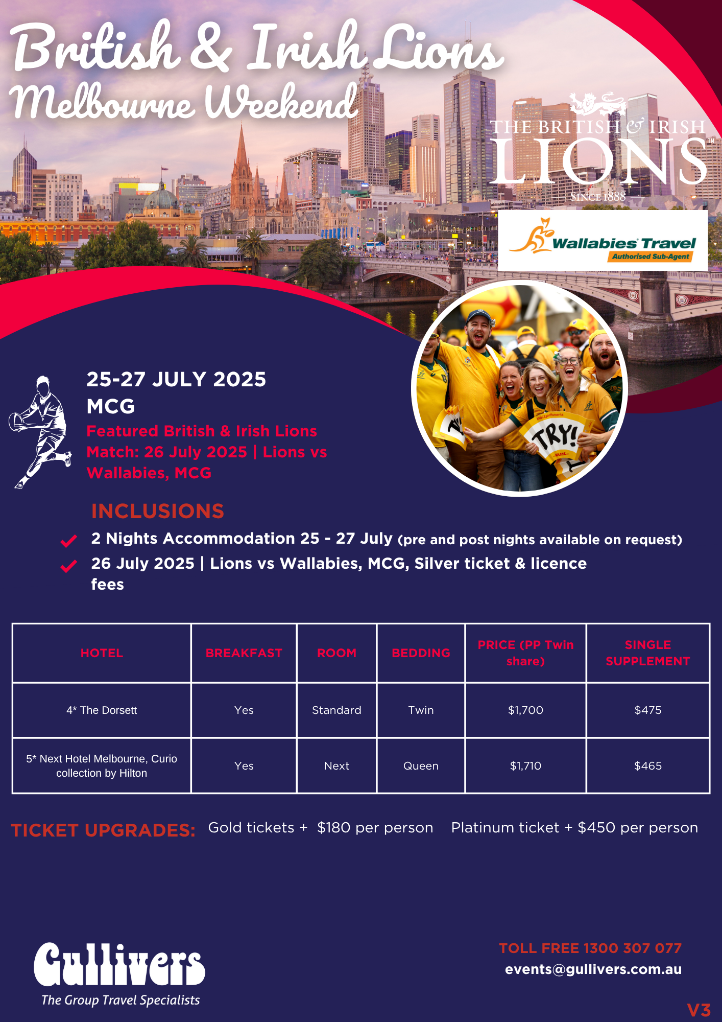 BRITISH & IRISH LIONS - Melbourne