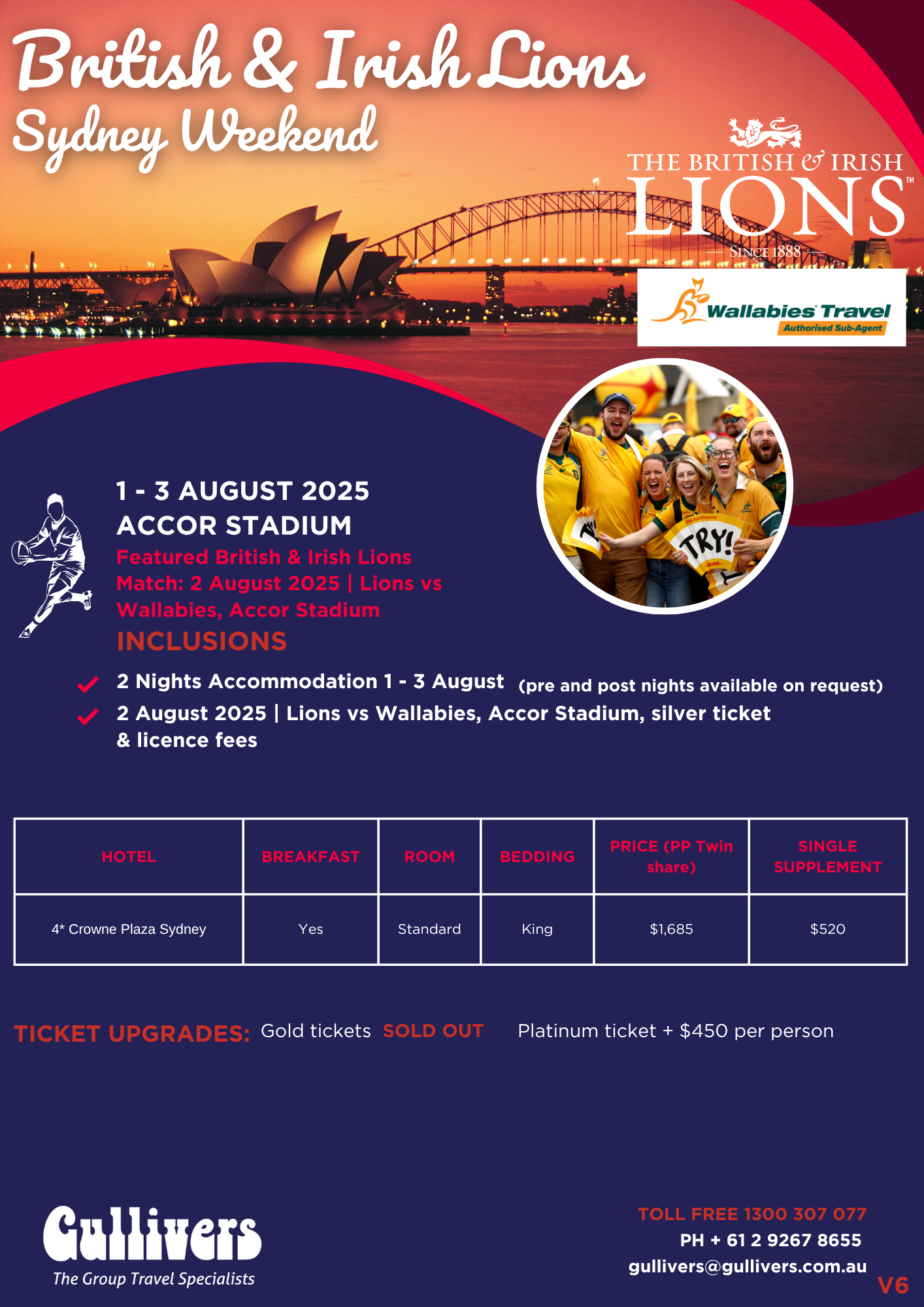 BRITISH & IRISH LIONS - Sydney